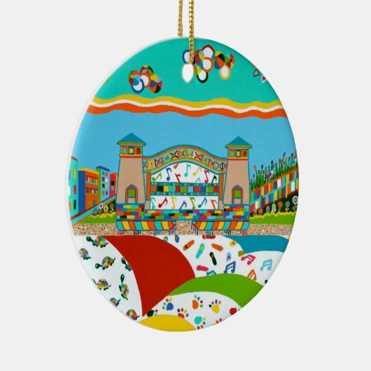 Zee Isle City Keramisch Ornament (Rechts)