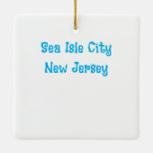 Zee Isle City kerstornament Keramisch Ornament (Achterkant)