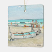 Zee Isle City kerstornament Keramisch Ornament (Links)