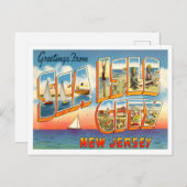 Zee Isle City, New Jersey Big Letters Briefkaart (Voorkant / Achterkant)