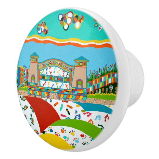 Zee Isle City New Jersey Ceramic Pull Knob Keramische Knop (Rechts)