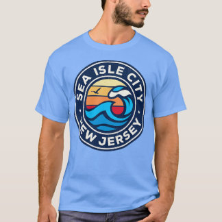 Zee Isle City New Jersey NJ Nautische Golven 2 T-shirt