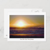 Zee Isle City New Jersey Sunrise Foto Briefkaart (Voorkant / Achterkant)