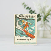 Zee Isle City New Jersey  surfreizen Briefkaart (Staand voorkant)