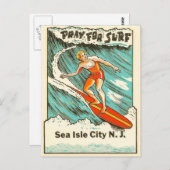 Zee Isle City New Jersey  surfreizen Briefkaart (Voorkant / Achterkant)