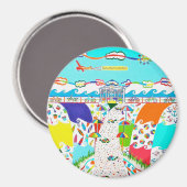 Zee Isle City, NJ Round Magnet (Voorkant / Achterkant)