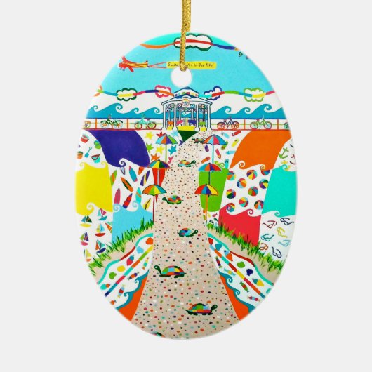 Zee Isle Promenade Ovaal Ornament (Voorkant)