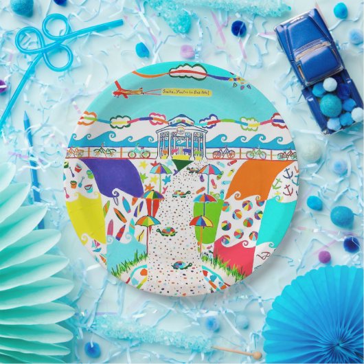 Zee Isle Promenade Ronde papieren Borden Papieren Bordje (Feest)