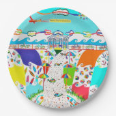 Zee Isle Promenade Ronde papieren Borden Papieren Bordje (Voorkant)