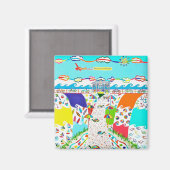Zee Isle Promenade Square Magnet (Voorkant / Achterkant)
