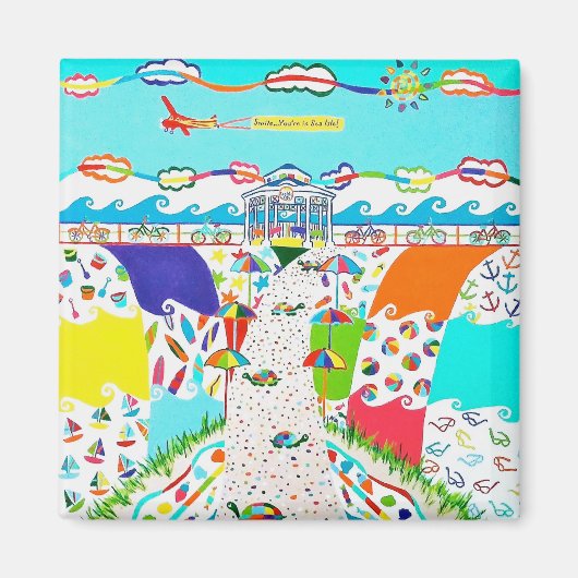 Zee Isle Promenade Square Magnet (Voorkant)