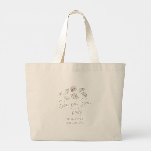 Zee je binnenkort baby shower grote tote bag (Achterkant)