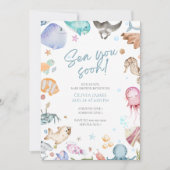 Zee je binnenkort baby shower kaart (Voorkant)
