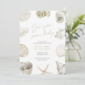 Zee je binnenkort baby shower kaart (Staand voorkant)