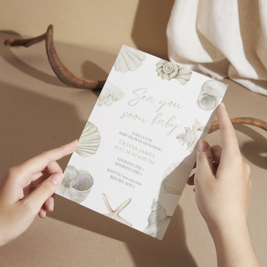 Zee je binnenkort baby shower kaart