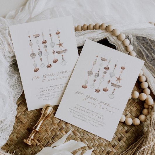 Zee je binnenkort Baby shower Kaart