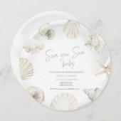 Zee je binnenkort baby shower kaart (Voorkant / Achterkant)