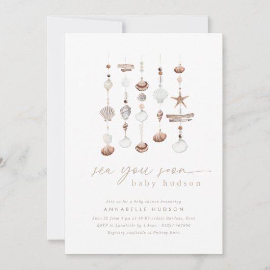 Zee je binnenkort Baby shower Kaart (Voorkant)