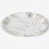 Zee je binnenkort baby shower papieren bordje (Gekanteld)