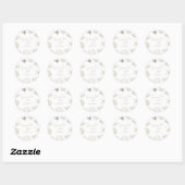Zee je binnenkort baby shower ronde sticker (Vel)