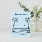 Zee je binnenkort! briefkaart (Staand voorkant)
