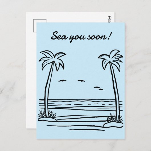 Zee je binnenkort! briefkaart (Voorkant / Achterkant)