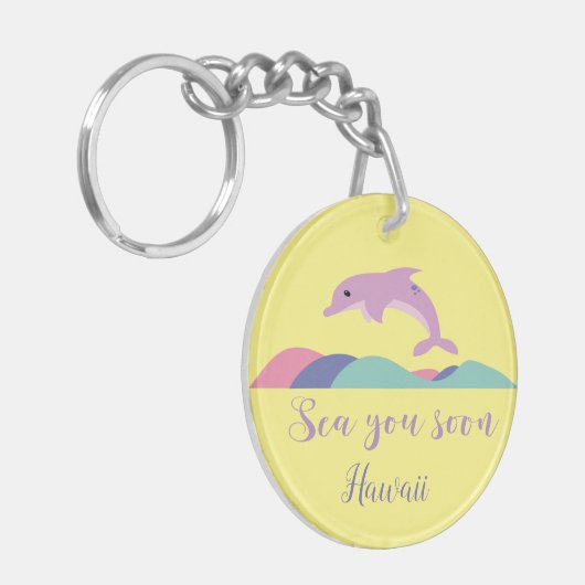 Zee je snel de vakantiezomermotivatie voor elke va sleutelhanger (Voorkant Links)