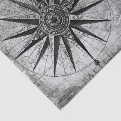Zee Kaart compas, oude kaarten retro Tissuepapier (Detail)