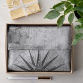 Zee Kaart compas, oude kaarten retro Tissuepapier (Geschenk)