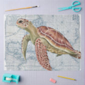 Zee Kaart Kaart Nautisch strand Tissuepapier (Craft)