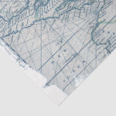 Zee Kaart Kaart Nautisch strand Tissuepapier (Detail)