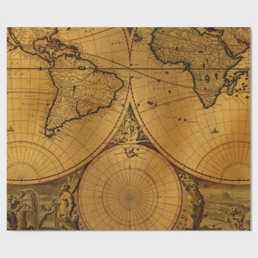  Zee Kaart Verpakkingspapier Cadeaupapier (Vlak)