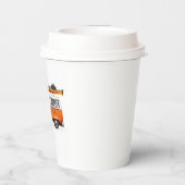 Zee Kajak op Oranje Van Papieren Bekers (Achterkant)