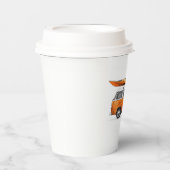 Zee Kajak op Oranje Van Papieren Bekers (Voorkant)