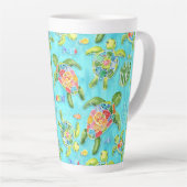 Zee Kantaarnschildpadden Latte Mok (Rechterhoek)