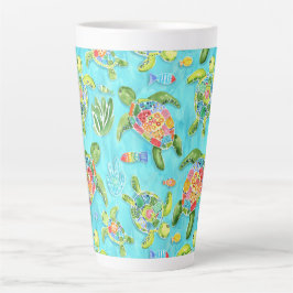 Zee Kantaarnschildpadden Latte Mok
