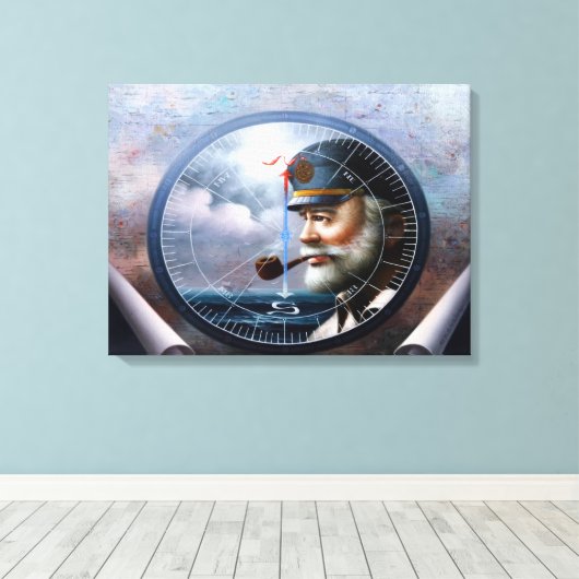 Zee kapitein 6 canvas afdruk (Insitu (Houten vloer))