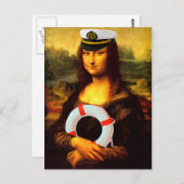 Zee Kapitein Mona Lisa Briefkaart (Voorkant / Achterkant)