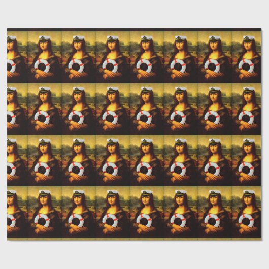 Zee Kapitein Mona Lisa Cadeaupapier (Vlak)