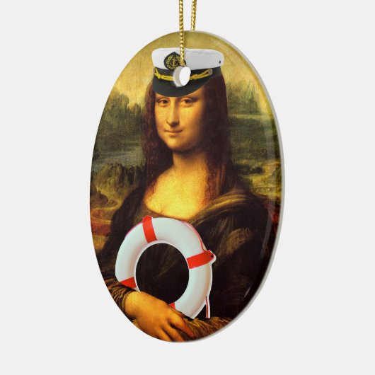 Zee Kapitein Mona Lisa Keramisch Ornament (Links)