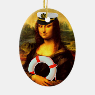Zee Kapitein Mona Lisa Keramisch Ornament