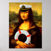 Zee Kapitein Mona Lisa Poster (Voorkant)