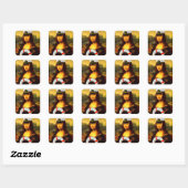Zee Kapitein Mona Lisa Vierkante Sticker (Vel)