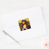 Zee Kapitein Mona Lisa Vierkante Sticker (Envelop)