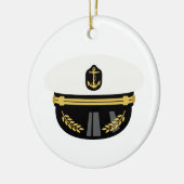 Zee Kapitein Pet Keramisch Ornament (Links)