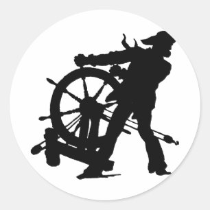 Zee kapitein ronde sticker
