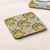 Zee kapitein vispatroon bier onderzetter (Linkerzijde)