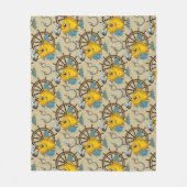 Zee kapitein vispatroon fleece deken (Voorkant)