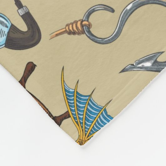 Zee kapitein vispatroon fleece deken (Hoek)