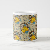 Zee kapitein vispatroon grote koffiekop (Voorkant)